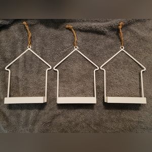 3 set metal house wall decor